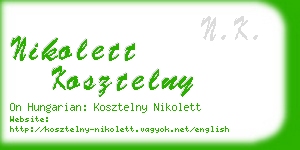 nikolett kosztelny business card